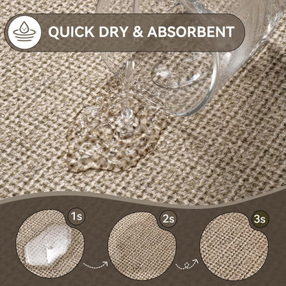 YDKGL Half Circle Bath Mat, Non Slip Thin Bathroom Rugs, Brown 16x24