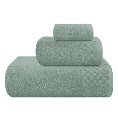 MyOwn Premium Cotton 6 Pack Towel Set for Bathroom, Contains 2 Bath Towels 28x55 inch, 2 Hand Towels 16x24 inch & 2 Wash Coths 12x12 inch, Ideal Everyday use, Compact & Lightweight - Black