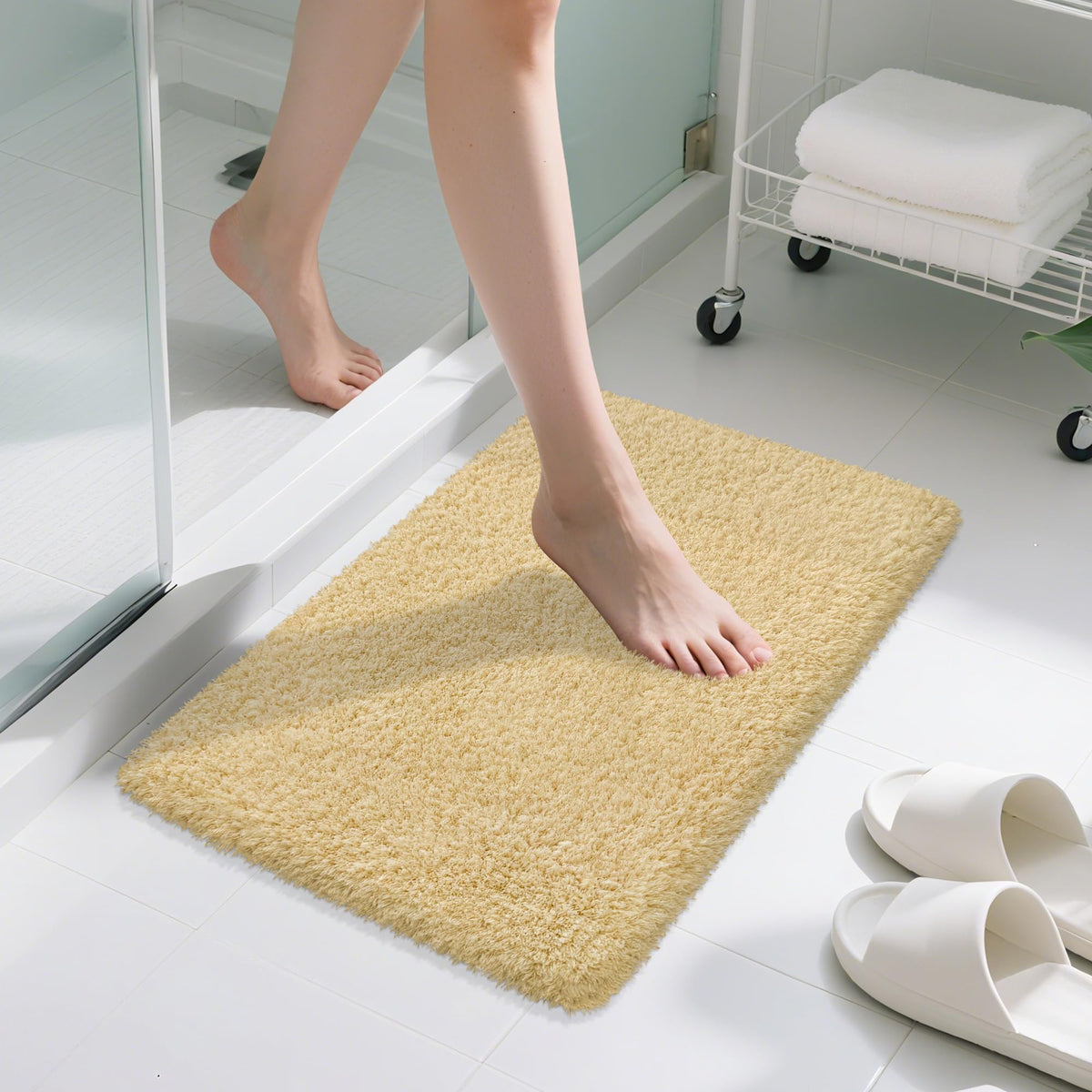 Pink Bathroom Rugs Non Slip 30"x20",Absorbent Bath Mat Quick Dry