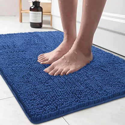 LOCHAS Luxury Bathroom Rug Shaggy Bath Mat 24 x 60 Inch, Gray
