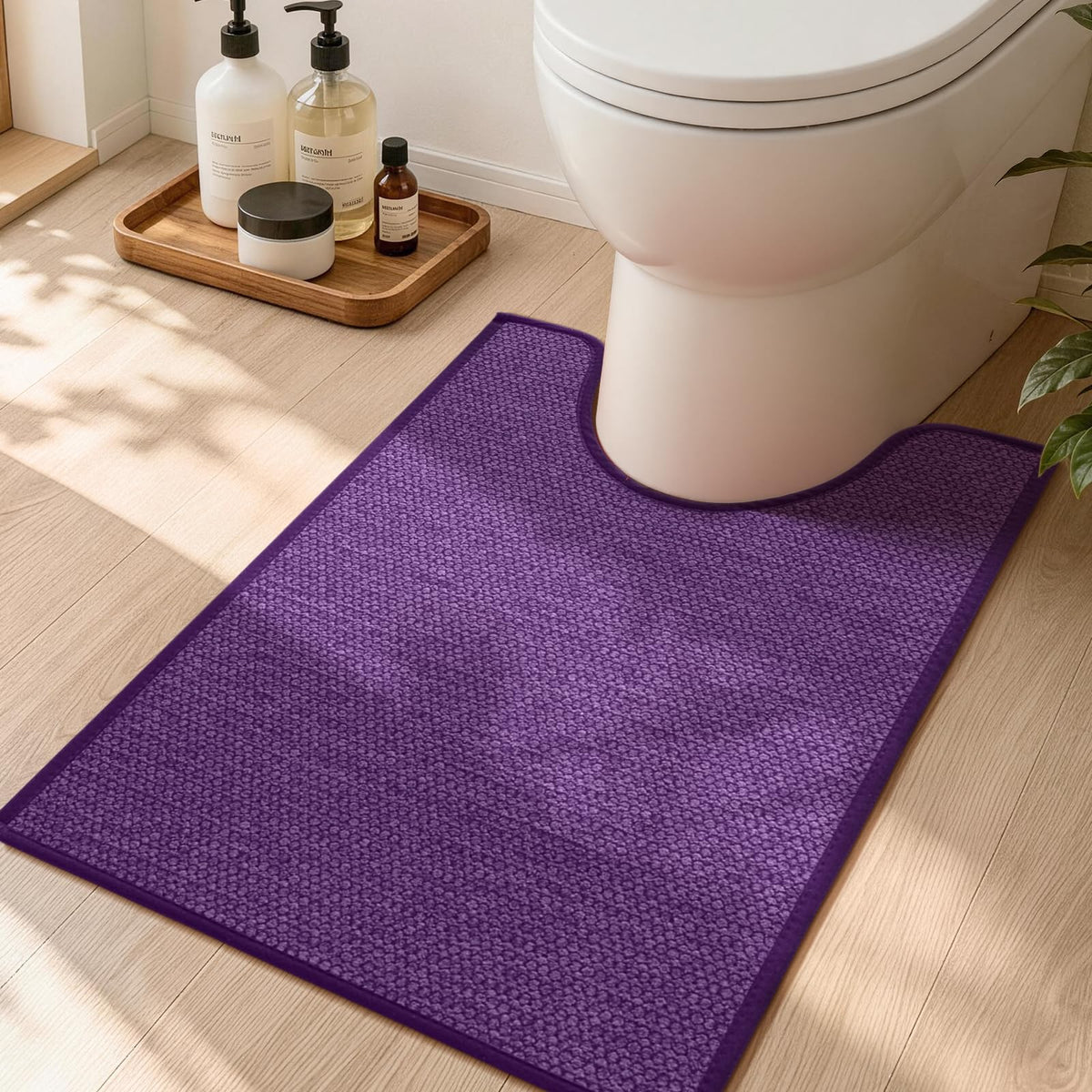 YIHOUSE Gray Bathroom Rugs Sets 3 Piece, Quick Dry Thin Bath Mat with Toilet Rug, Non Slip Absorbent Machine Washable, Bath Runner Rugs for Bathtub Sink Home Decor