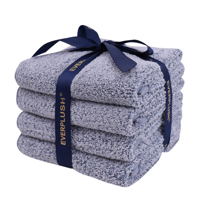 Everplush 4-Piece Premium Hand Towel Sets: Super-Soft, Highly Absorbent & Quick Drying Bathroom Towels – Versatile for Hotel, Bathroom, Shower, Spa, 16x30 Inches(Brown, 16" x 30")