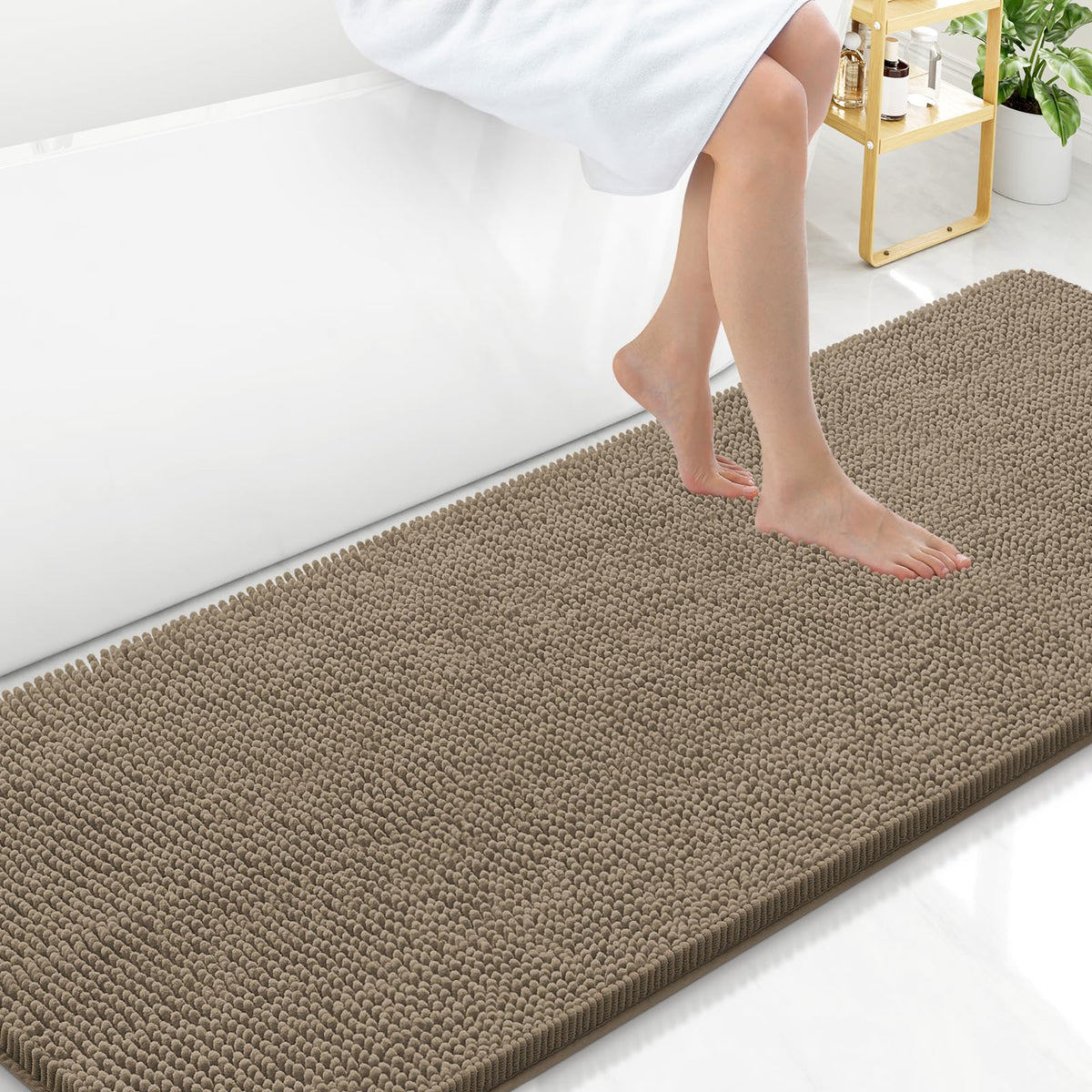Arotive Bathroom Rugs 24x16, Soft Absorbent Shaggy Chenille Bath Rugs
