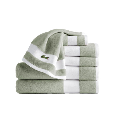 Lacoste Sport Stripe 100% Cotton 6-Piece Towel Set, Meteorite