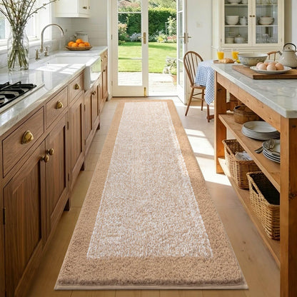 Long 2x4 Ft (48''x24'') Bathroom Rugs, Non Slip Washable Bath Mat Grey