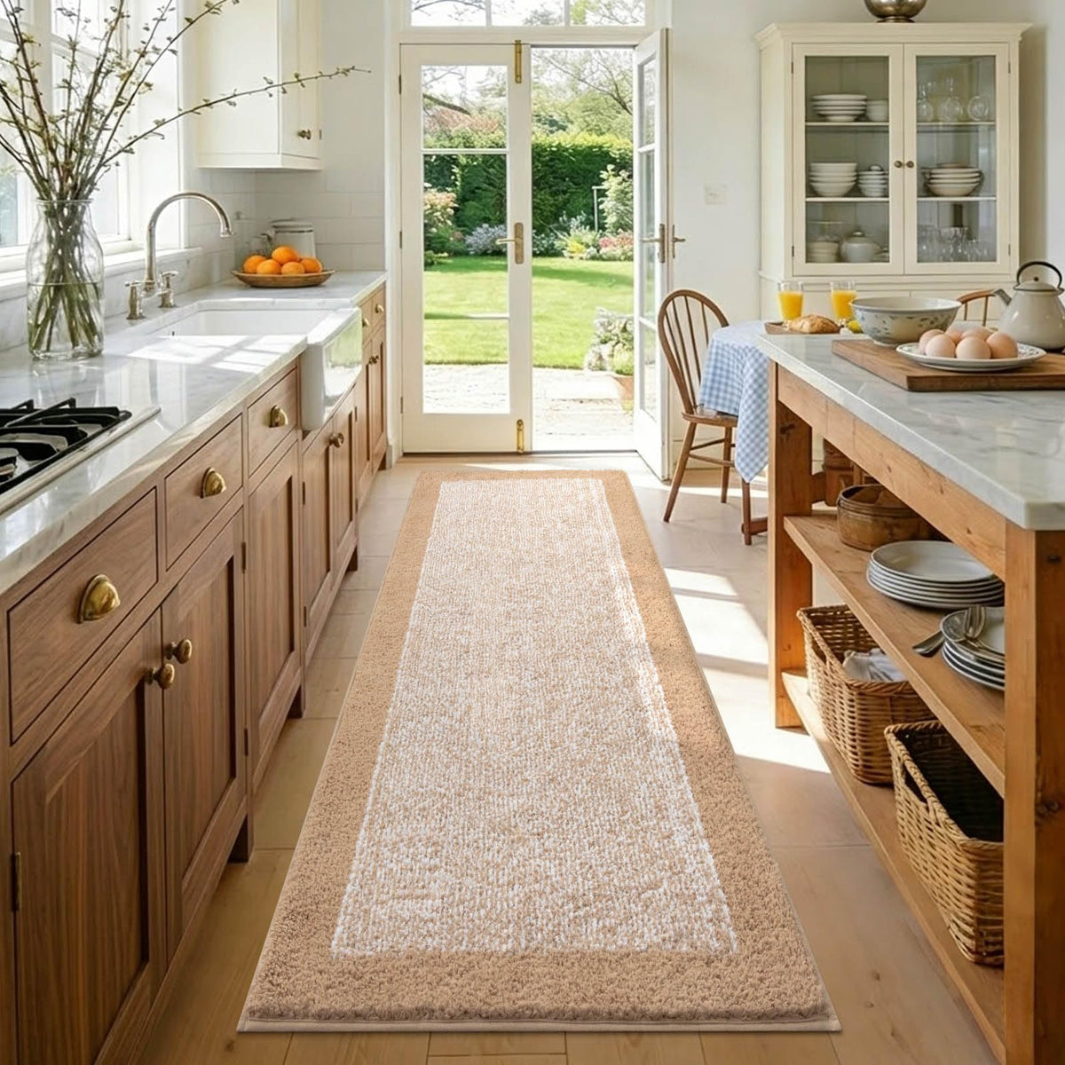 Long 2x4 Ft (48''x24'') Bathroom Rugs, Non Slip Washable Bath Mat Grey