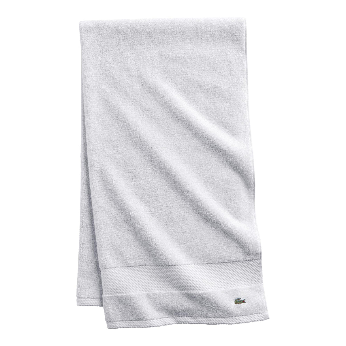 Lacoste Heritage 100% Supima Cotton Bath Towel 30" x 54", White