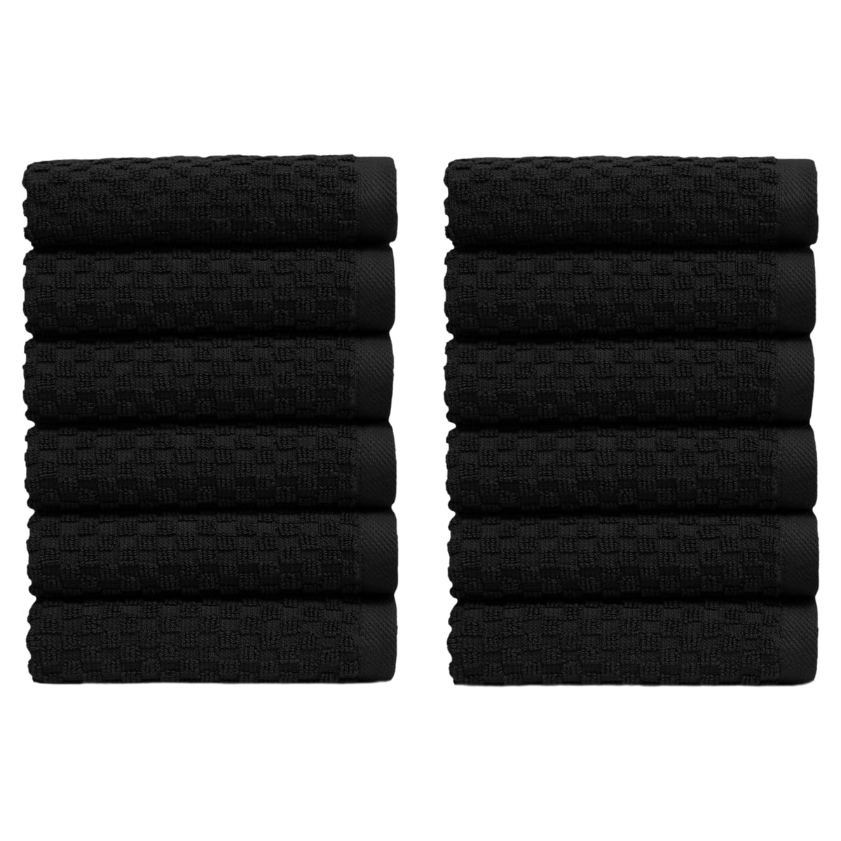 COTTON CRAFT Euro Spa Waffle Weave Bath Towels - Set of 4 Grey Towels