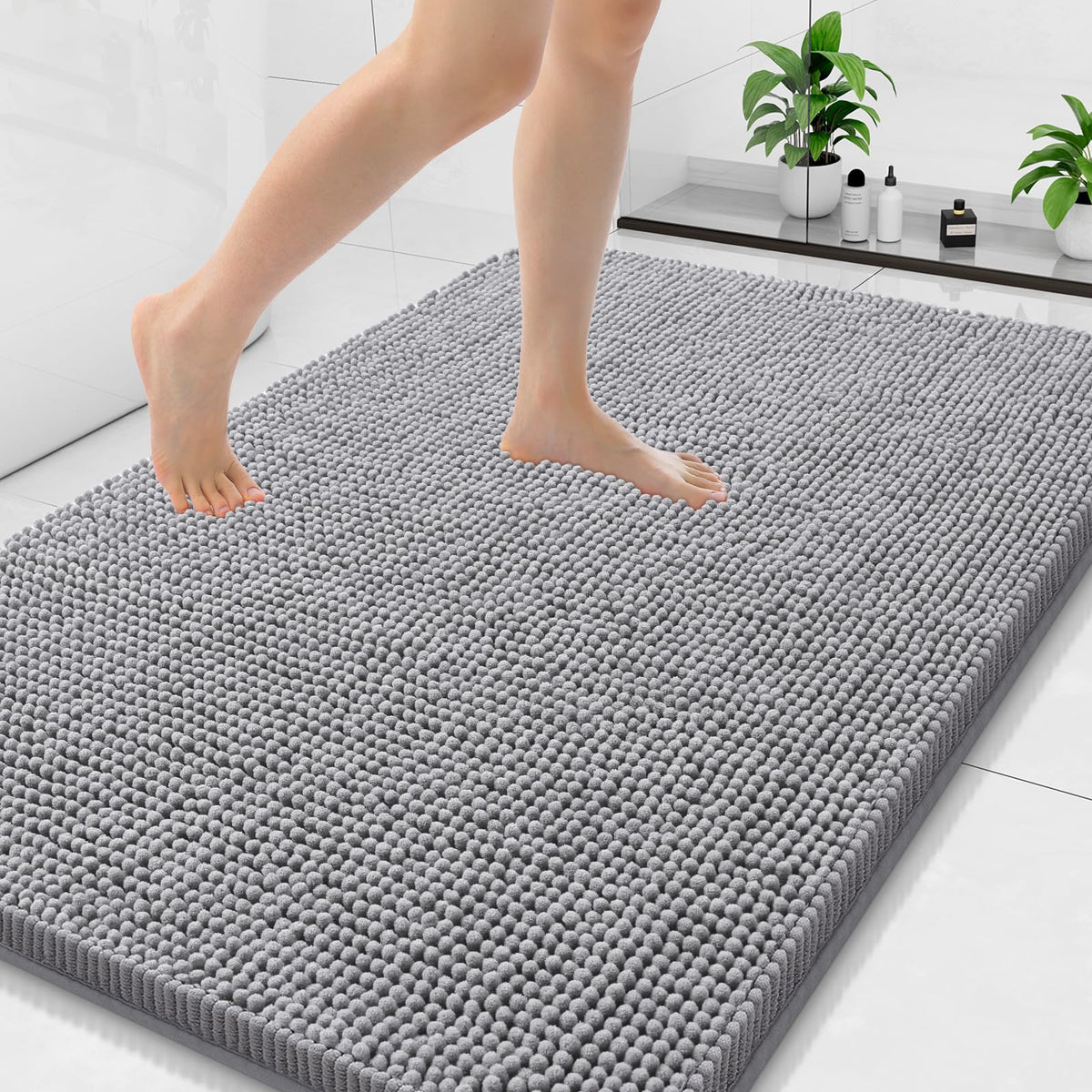 Arotive Bathroom Rugs 24x16, Soft Absorbent Shaggy Chenille Bath Rugs