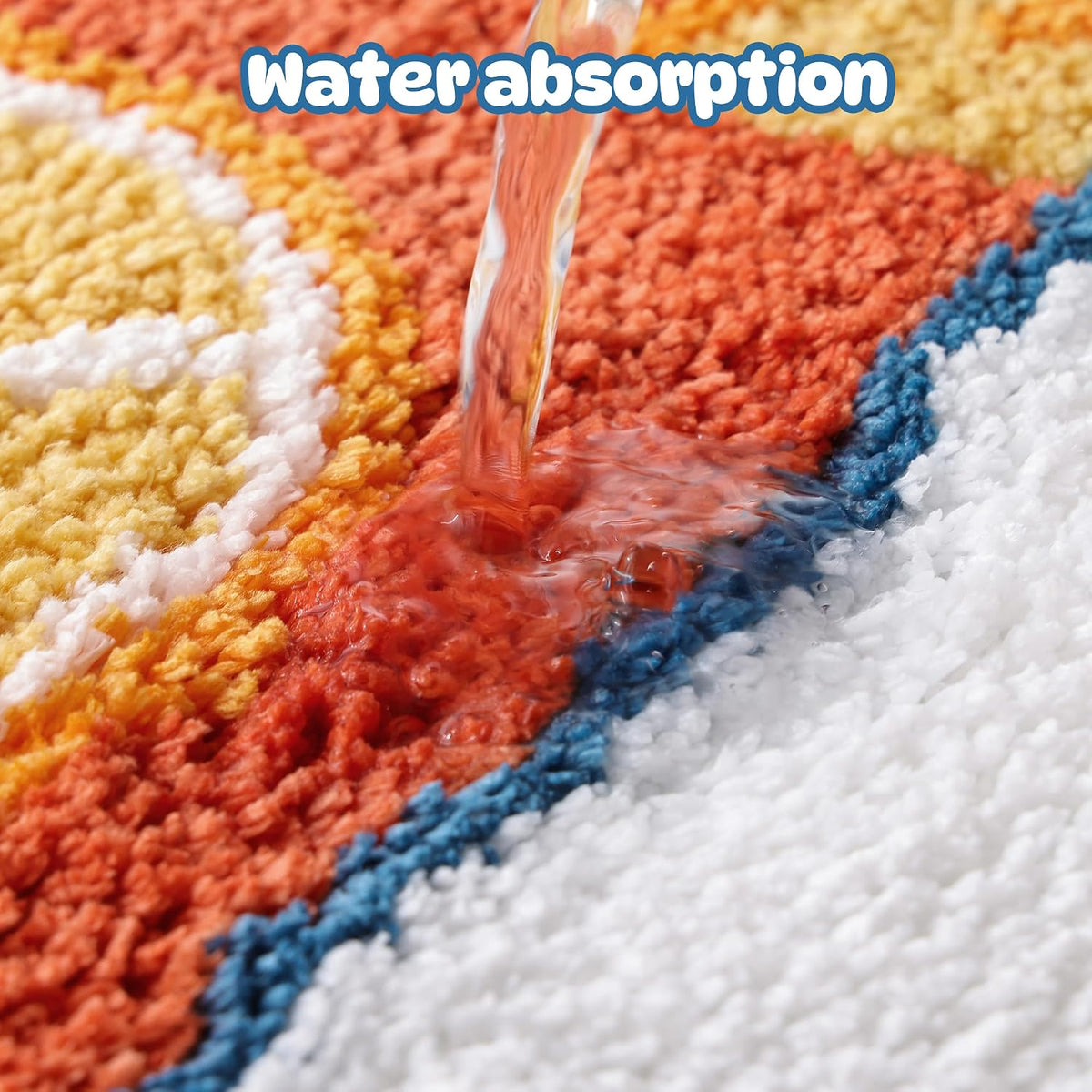 TRUEDAYS Sardine Bath Mat, Cute Bath Mat for Bathroom 20x30 Inch, Blue