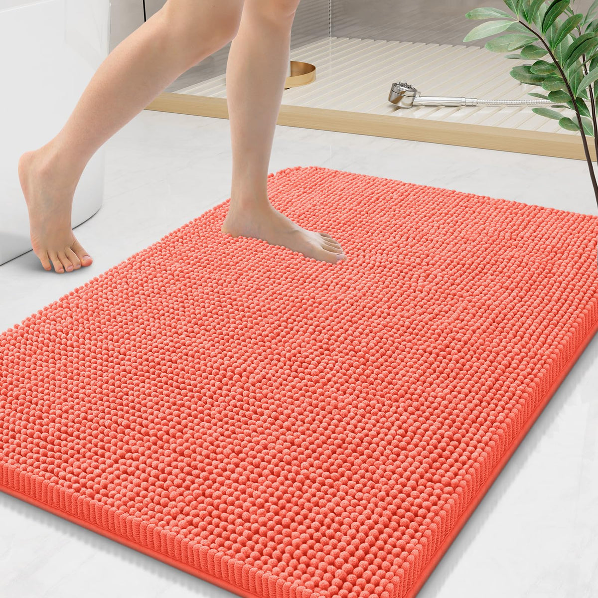 Arotive Bathroom Rugs 24x16, Soft Absorbent Shaggy Chenille Bath Rugs