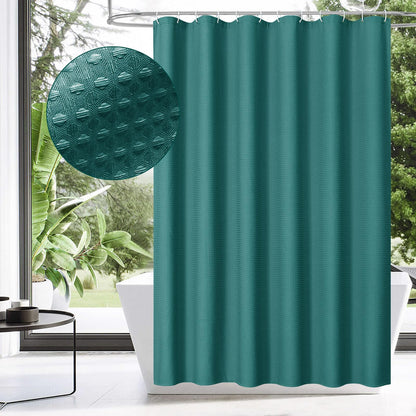Sage Green Luxury Heavyweight Textured Fabric Shower Curtain Hotel,72x72
