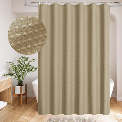 Sage Green Luxury Heavyweight Textured Fabric Shower Curtain Hotel,72x72