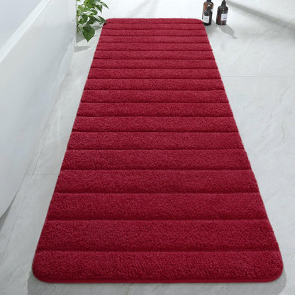 AROGAN Luxury Long Bathroom Runner Rugs 24x60 Inch Bath Rug Non Slip, Black