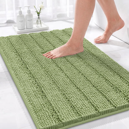 Bcoimo Bath Rug Mat,48x24 High Absorbent Latte Long Bathroom Runner Rugs