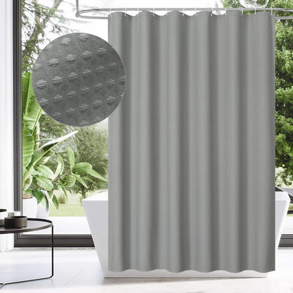 Sage Green Luxury Heavyweight Textured Fabric Shower Curtain Hotel,72x72