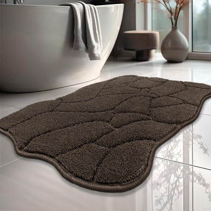 BSICPRO ‌Purple Bathroom Rugs, 24x36 Floral Bath Mats, French Rustic Style