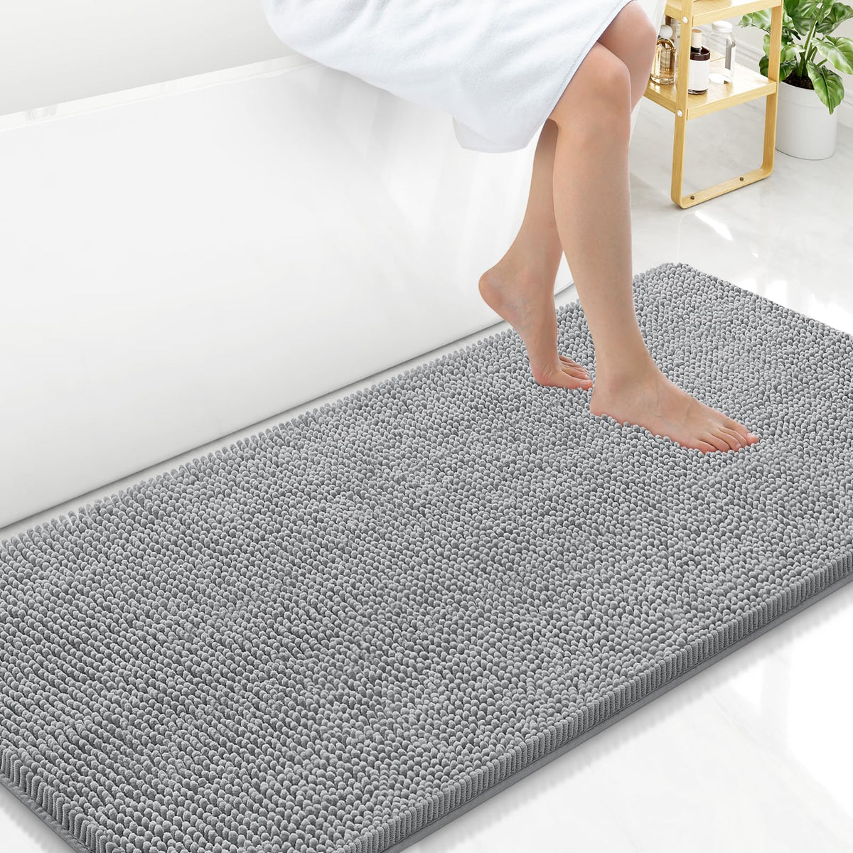 Arotive Bathroom Rugs 24x16, Soft Absorbent Shaggy Chenille Bath Rugs