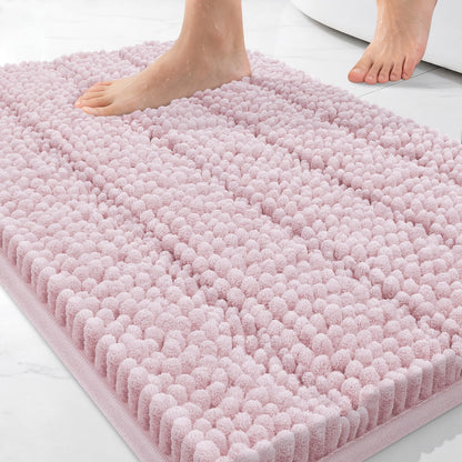 Bcoimo Bath Rug Mat,48x24 High Absorbent Latte Long Bathroom Runner Rugs