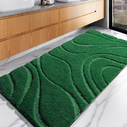 DEXDE Bathroom Rugs Runner 24x60 Long Non-Slip Bath Mats Floor Shower Gray