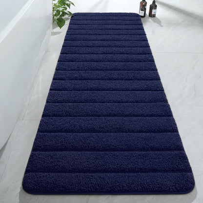 AROGAN Luxury Long Bathroom Runner Rugs 24x60 Inch Bath Rug Non Slip, Black