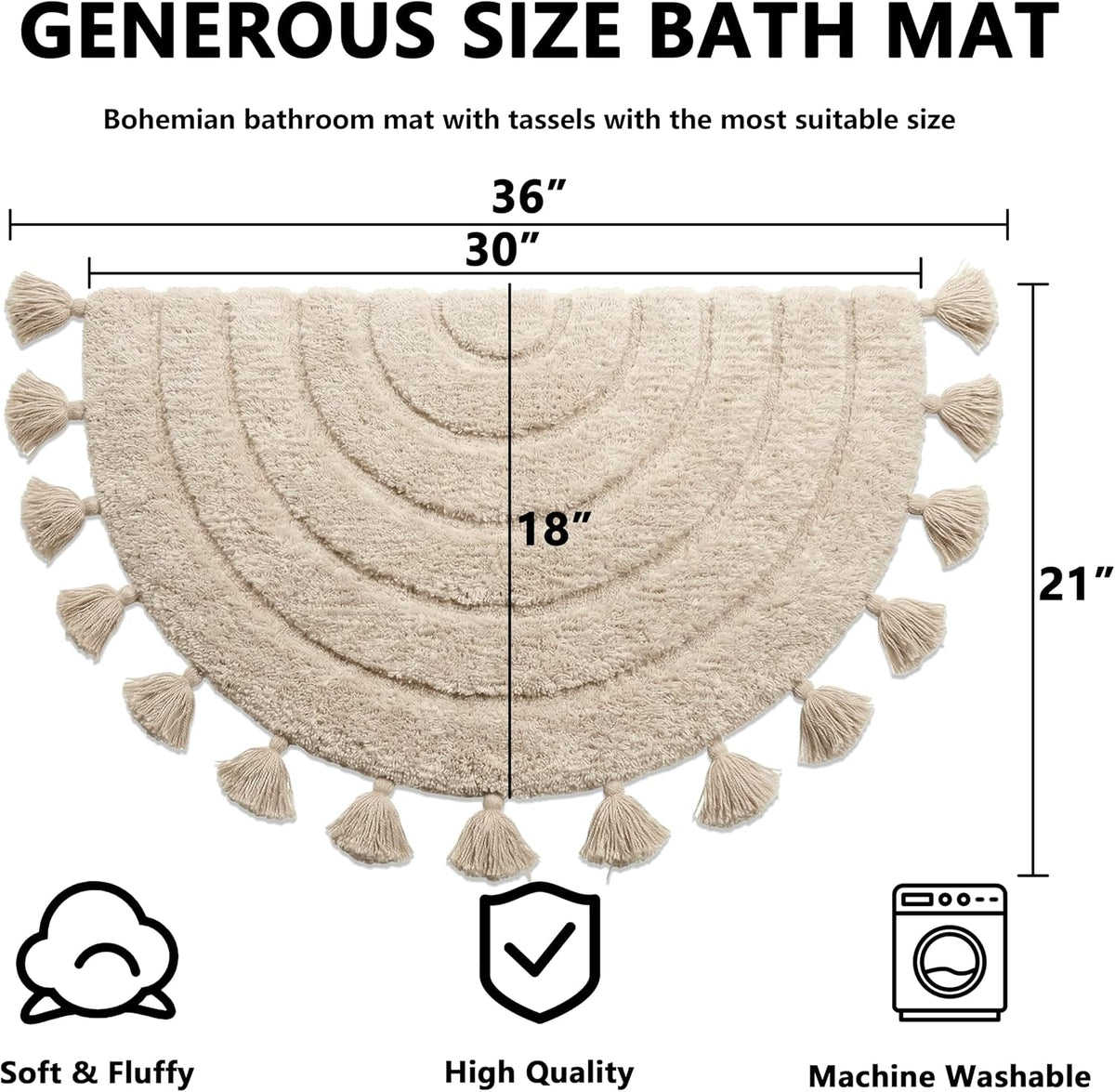 Oval Bathroom Rugs Non Slip Absorbent Ultra Luxury Fluffy
