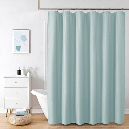 OVZME Berry Cute Shower Curtain, Embossed Textured Fabric Shower Curtain for Bathroom - Soft Cloth & Hotel Spa Luxury, Water Repellent, Machine Washable Shower Curtain, 72X72, Glacier Blue