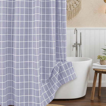 Fabric Shower Curtain-Black & White Farmhouse Shower Curtains for Bathroom
