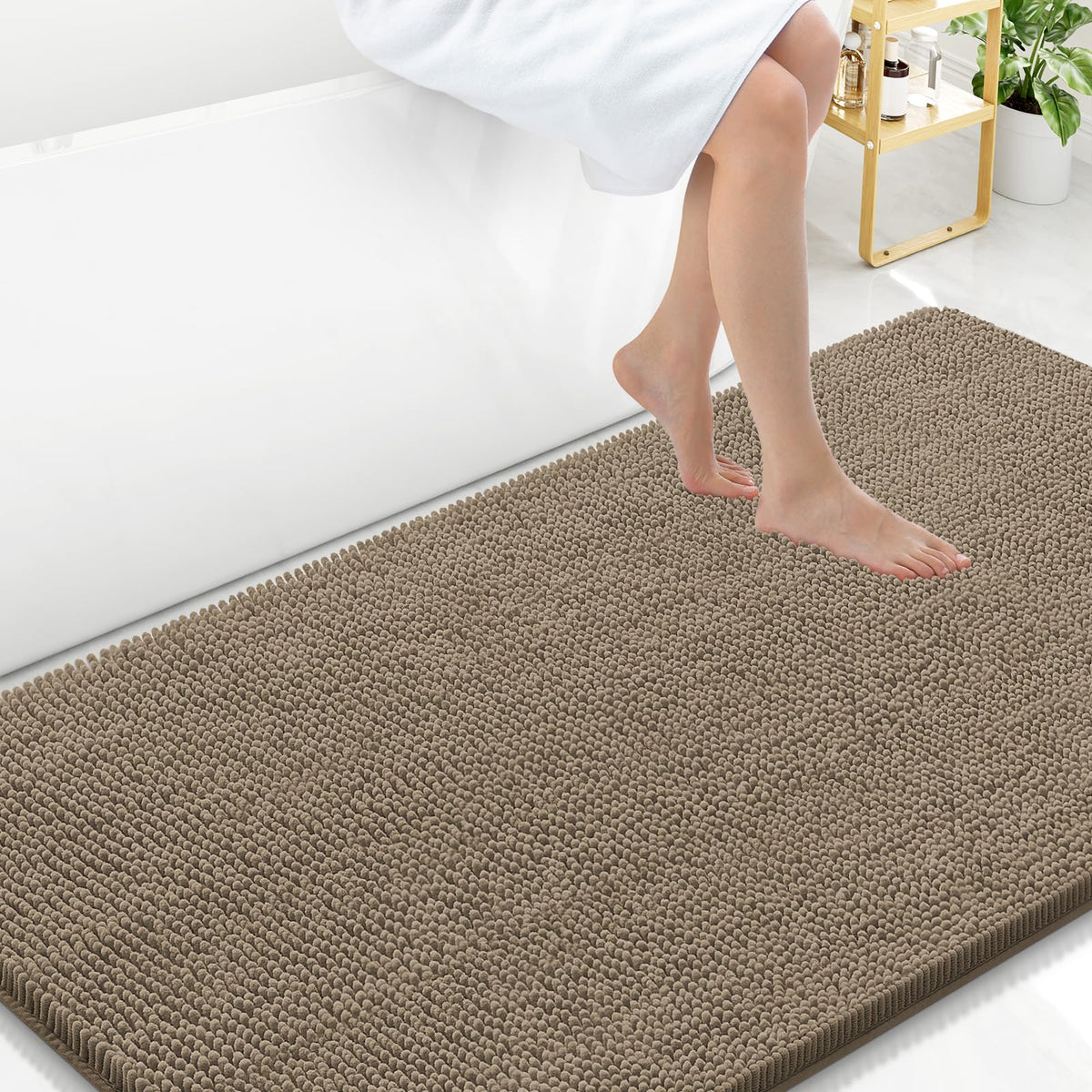 Arotive Bathroom Rugs 24x16, Soft Absorbent Shaggy Chenille Bath Rugs