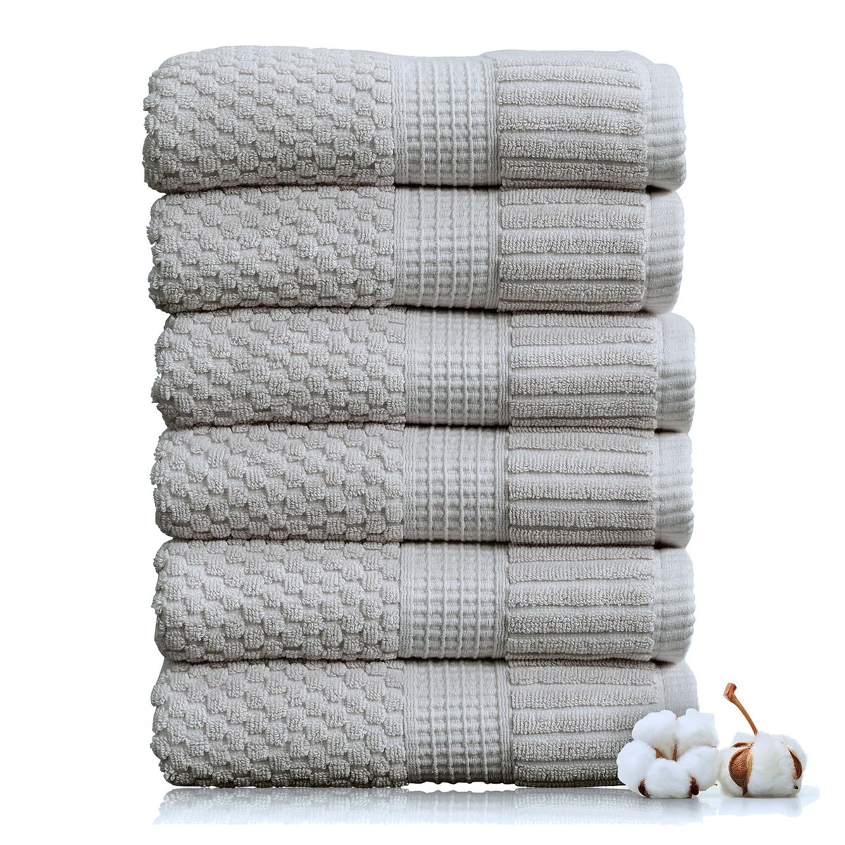NY Loft 100% Cotton 4-Pack Bath Towel Set | White | Oeko-TEX | Quick-Dry