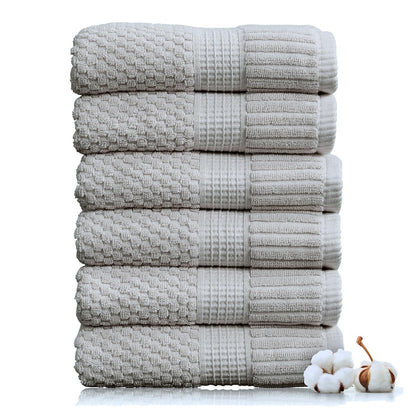 NY Loft 100% Cotton 4-Pack Bath Towel Set | White | Oeko-TEX | Quick-Dry