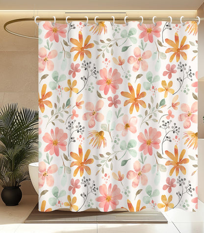MAMUSE Shower Curtain for Bathroom - Cute Aesthetic Decorative Modern Girly Unique Girls Design Pretty Women Waterproof Fabric Cloth Cortinas de Baño Bathtub 72 x 72 Inch, Leopard Print