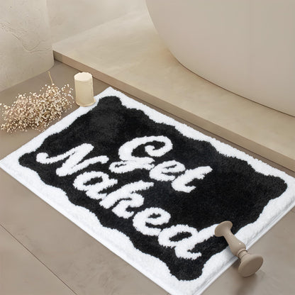 KOEXM Get Naked Bath Mat Long Runner Mat Cute Bathroom Rugs