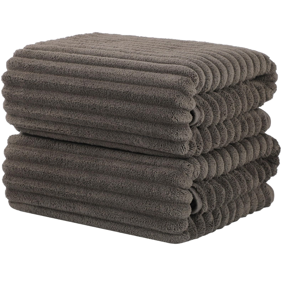 Luxury 4-Piece Quick-Dry Bath Towel Set 27.5X 55 Inches – Ultra Soft Microfiber for Bathroom, Bar, Pool, Gym & Travel – Elegant Twill Design