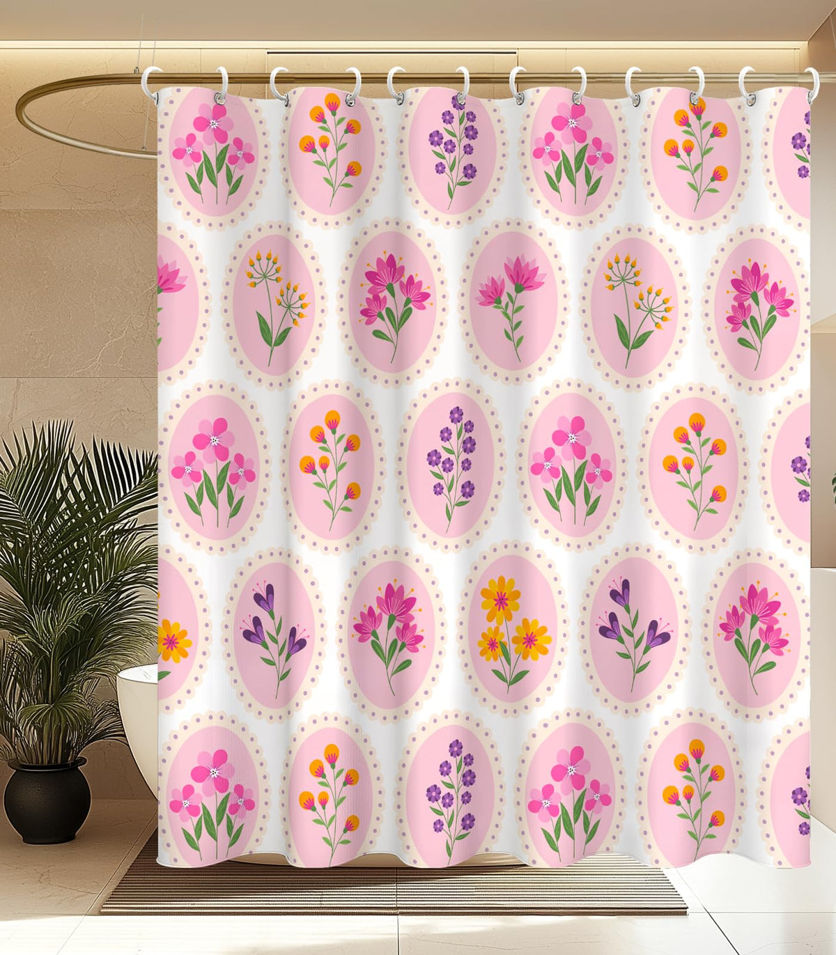 MAMUSE Shower Curtain for Bathroom - Cute Aesthetic Decorative Modern Girly Unique Girls Design Pretty Women Waterproof Fabric Cloth Cortinas de Baño Bathtub 72 x 72 Inch, Leopard Print