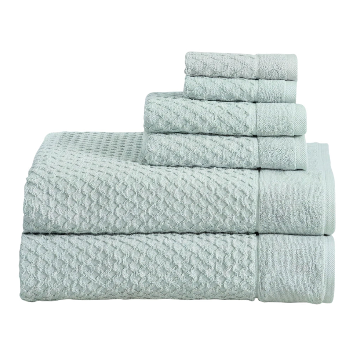 Great Bay Home Bath Towels - 100% Cotton 6 Piece Towel Set - Diamond Waffle Weave - Absorbent, Durable, Quick-Dry Towels for Bathroom (Copper)