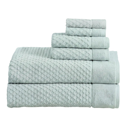 Great Bay Home Bath Towels - 100% Cotton 6 Piece Towel Set - Diamond Waffle Weave - Absorbent, Durable, Quick-Dry Towels for Bathroom (Copper)