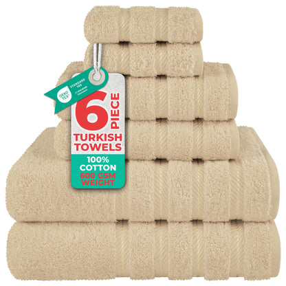 American Soft Linen 100% Cotton Luxury Turkish Towels, 4 PC Bath Towel Set