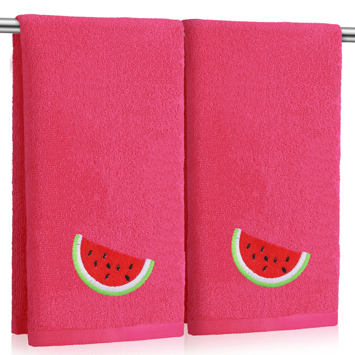 SmoothNovelty 2 Pcs Butterfly Hand Towels Purple Bathroom Decor 14x29 Inch