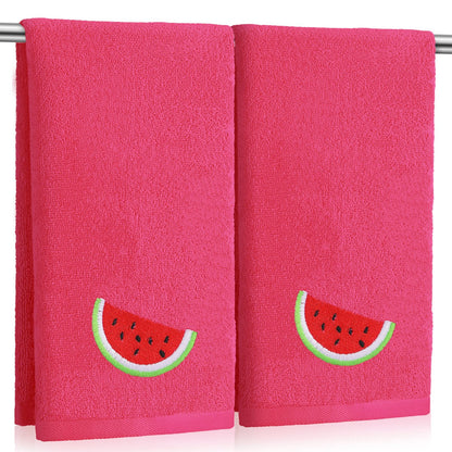SmoothNovelty 2 Pcs Butterfly Hand Towels Purple Bathroom Decor 14x29 Inch