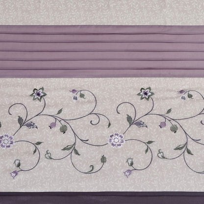 Madison Park Serene Shower Curtain for Bathroom, 72 x 72, Purple