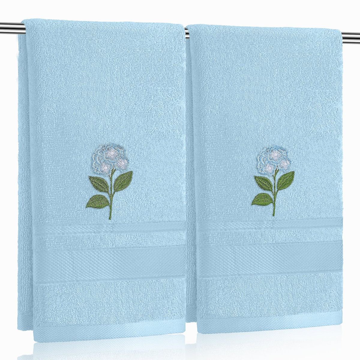 SmoothNovelty 2 Pcs Butterfly Hand Towels Purple Bathroom Decor 14x29 Inch