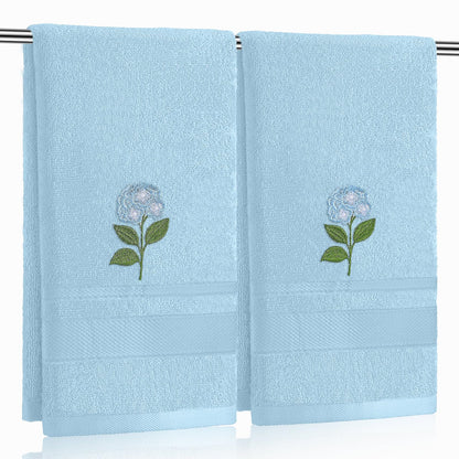 SmoothNovelty 2 Pcs Butterfly Hand Towels Purple Bathroom Decor 14x29 Inch