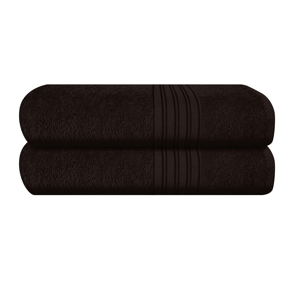 BOUTIQUO 6 Pack Cotton Towel Set, Contains 2 Bath Towels 28x55 inch, 2 Hand Towels 16x24 inch & 2 Wash Coths 12x12 inch, Ideal Everyday use, Ultra Soft Compact & Lightweight - Purple