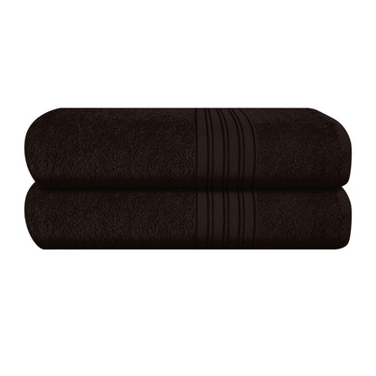 BOUTIQUO 6 Pack Cotton Towel Set, Contains 2 Bath Towels 28x55 inch, 2 Hand Towels 16x24 inch & 2 Wash Coths 12x12 inch, Ideal Everyday use, Ultra Soft Compact & Lightweight - Purple
