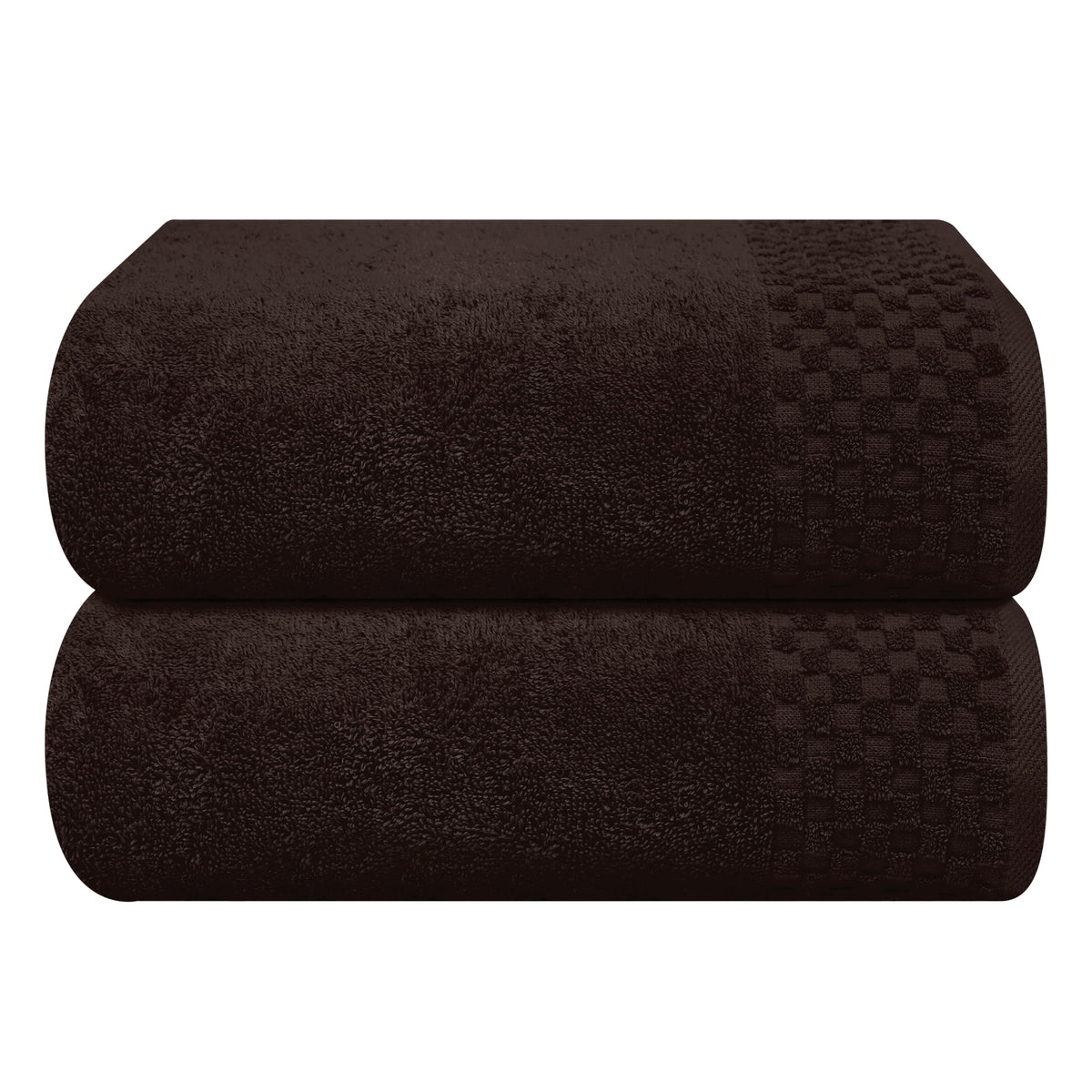 MyOwn Premium Cotton 6 Pack Towel Set for Bathroom, Contains 2 Bath Towels 28x55 inch, 2 Hand Towels 16x24 inch & 2 Wash Coths 12x12 inch, Ideal Everyday use, Compact & Lightweight - Black