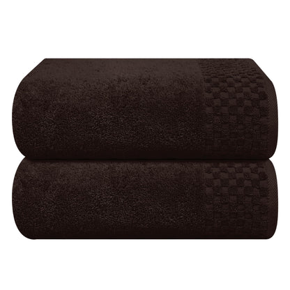 MyOwn Premium Cotton 6 Pack Towel Set for Bathroom, Contains 2 Bath Towels 28x55 inch, 2 Hand Towels 16x24 inch & 2 Wash Coths 12x12 inch, Ideal Everyday use, Compact & Lightweight - Black