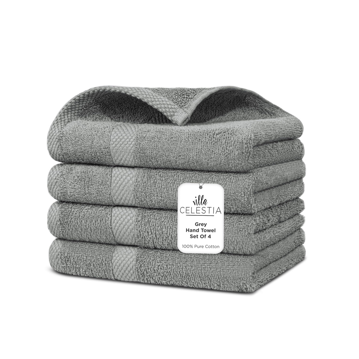 Villa Celestia 100% Cotton Bath Towel Set of 18-4 Bath Towels, 6 Hand Towels, 8 Wash Cloths, Sustainable, Soft, Highly Absorbent, Combed Cotton 18 Piece Set for Hotels, Spa, Bathroom, Dorm, Blue