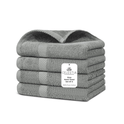 Villa Celestia 100% Cotton Bath Towel Set of 18-4 Bath Towels, 6 Hand Towels, 8 Wash Cloths, Sustainable, Soft, Highly Absorbent, Combed Cotton 18 Piece Set for Hotels, Spa, Bathroom, Dorm, Blue