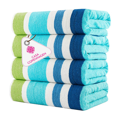 CASA COPENHAGEN Solitaire 6 Pieces Towel Set- Midnight Black, 600 GSM 2 Bath Towel 2 Hand Towel 2 Washcloth, Designed in Denmark Made of Soft Egyptian Cotton for Bathroom, Kitchen & Shower
